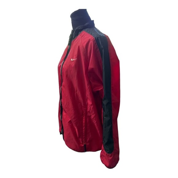 Nike Red and Black Full Zip Front Windbreaker Jacket Size M - Picture 3 of 10